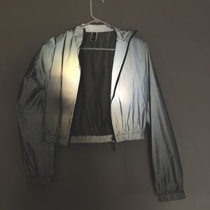 neon grayish jacket <3